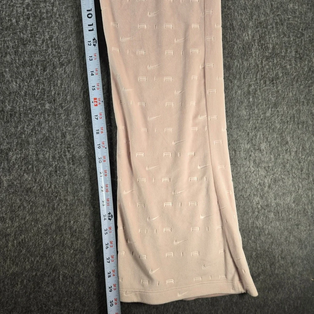 Nike Air Women Medium Pink Velour Flare Leg‎ Mid Rise Sweatpants NWT